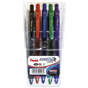 Pentel Energel-X Pens Wallet of 5