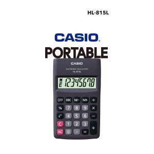 Casio Hl-815L-BK-W-DP Calculator Black Box