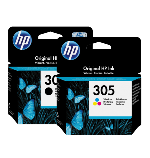 HP 305 Standard Black & Tri-Colour Bundle + Free Gift
