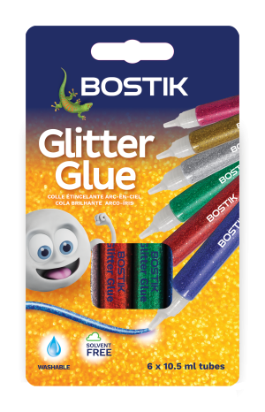 Bostik Glitter Glue Rainbow 10,5ml Set of 6