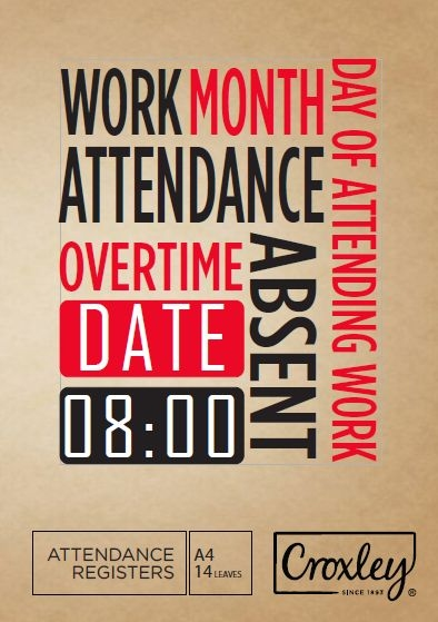 Croxley Attendance Register 92 Page