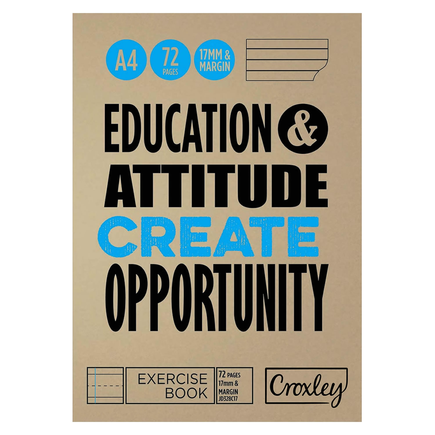 Croxley Exercise Book A4 72 Page 17mm R/M