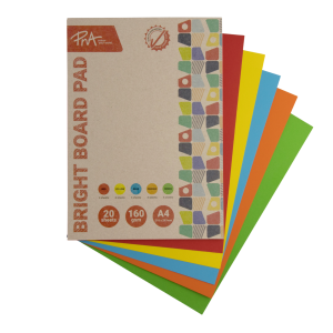 PNA Bright Board Pads Assorted A4 20 Sheet