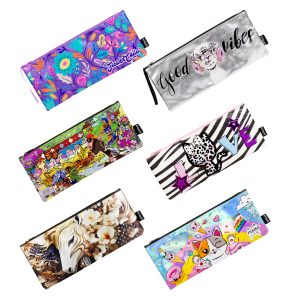 Butterfly Flat Girls Pencil Bag Nylon 33cm