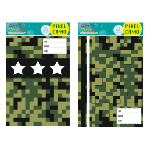 SAG Book Jackets Pre-Cut Pixel Camo A4