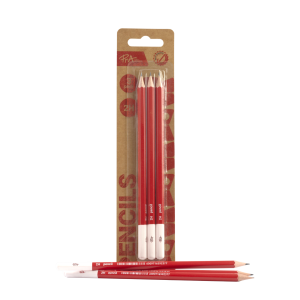 PNA Pencils 2H Carded Pack of 3