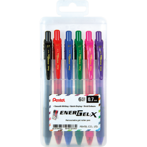 Pentel Energel-X Pens Wallet of 6