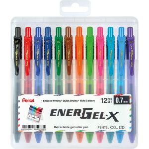 Pentel Energel-X Pens Wallet of 12