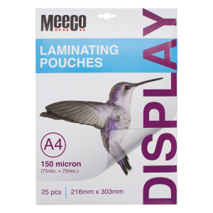 Meeco Laminating Pouches A4 Pack of 25 150mic