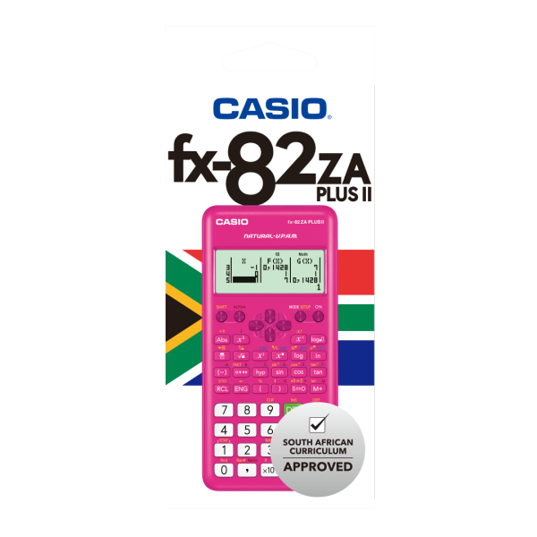 Casio FX-82ZA Plus II Scientific Calculator Pink