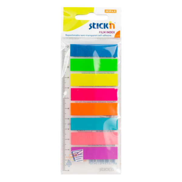 Stick'n Film Index Tabs Neon 45mmx12mm Set of 8 (200 Tabs)