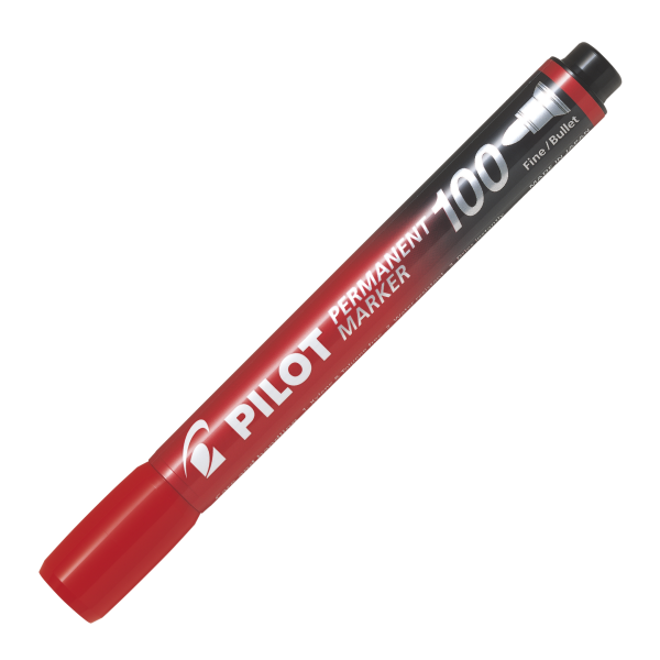 Pilot Permanent Marker Bullet Point Red
