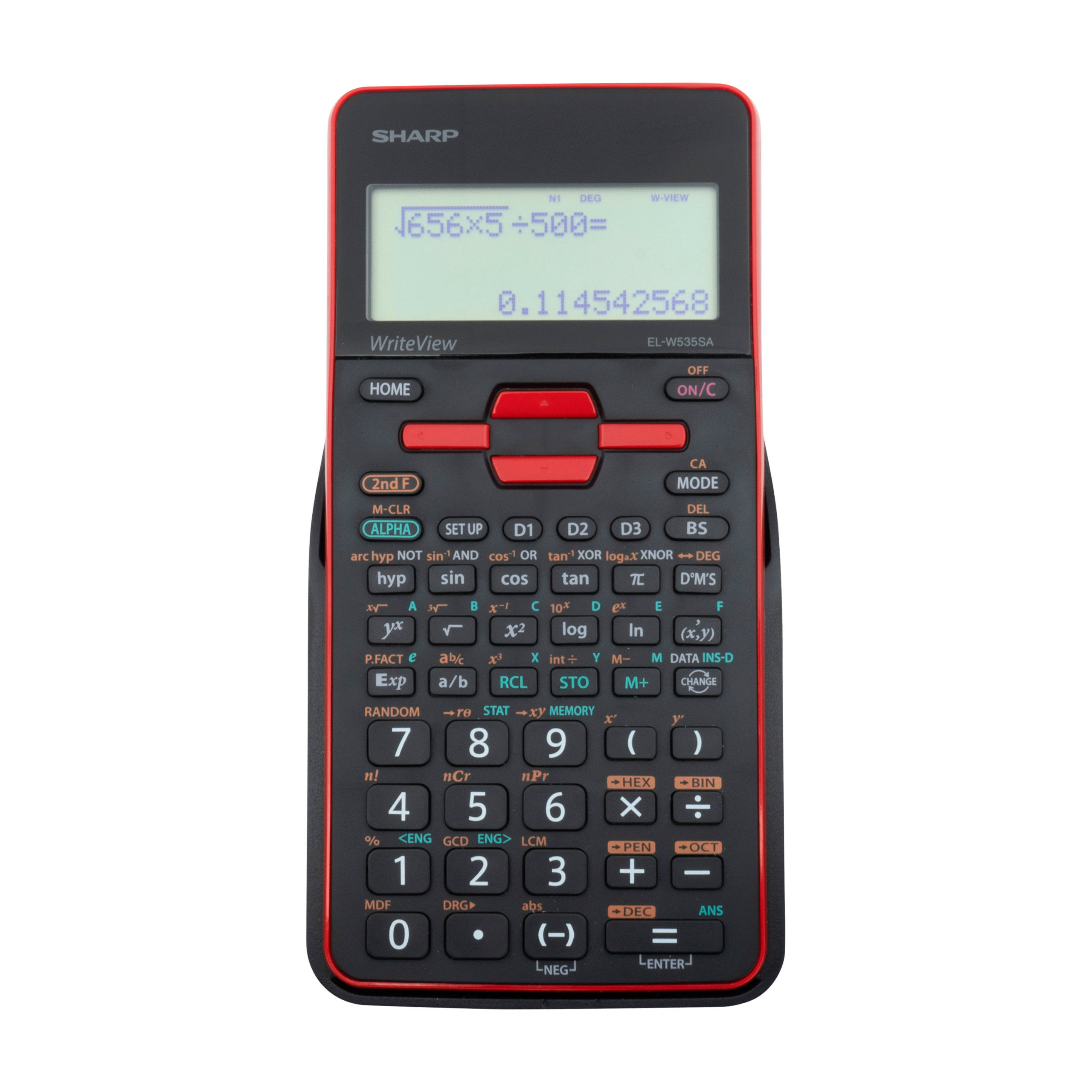 Sharp EL-535 Scientific Calculator 422 Functions Red