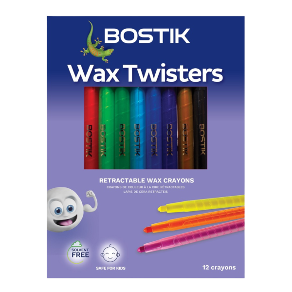 Bostik Retractable Wax Crayons Twisters Set of 12