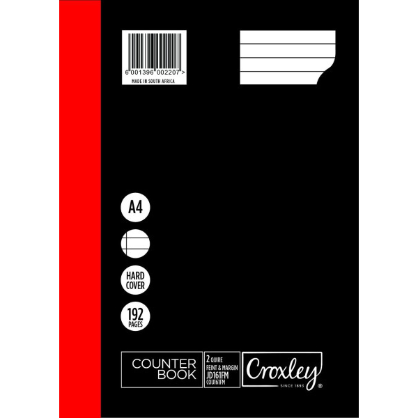 Croxley Counter Book 2 Quire A4 192 Page F/M