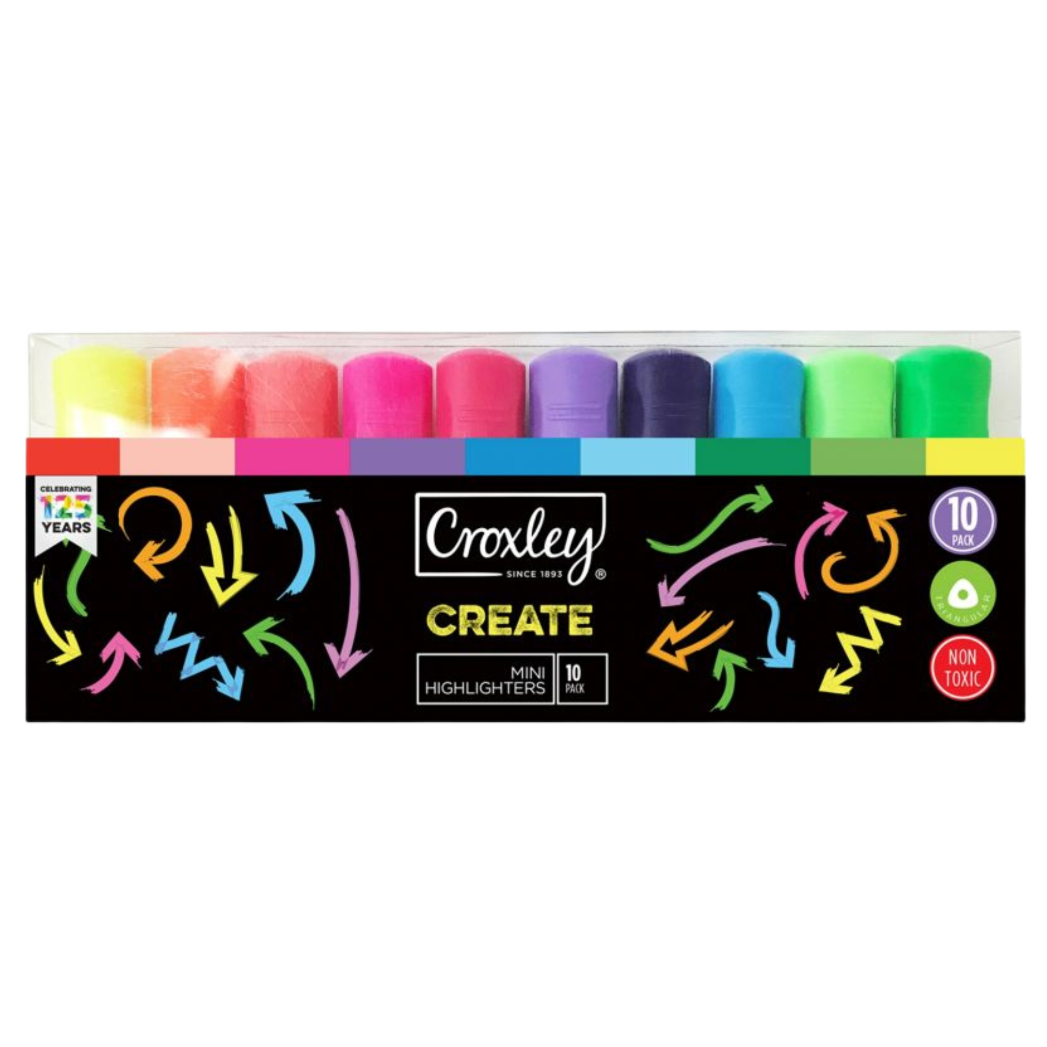 Croxley Create Mini Highlighters Wallet of 10