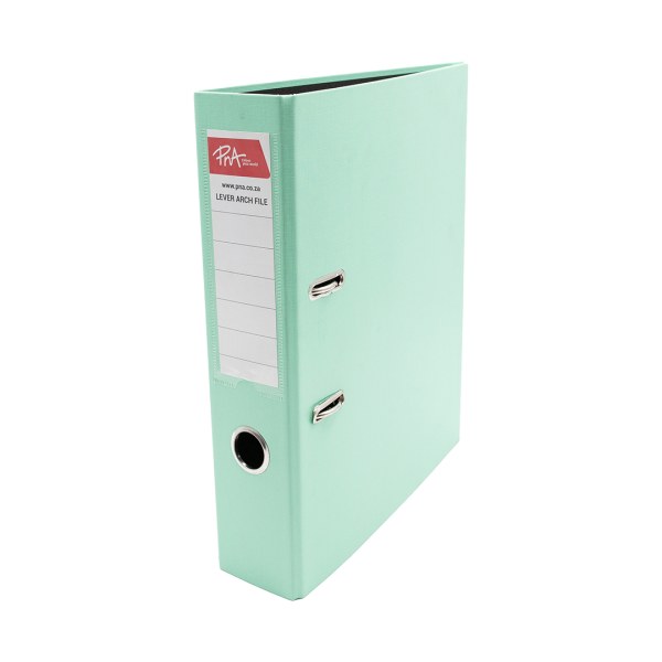 PNA Lever Arch File Alpha Turquoise A4 75mm PP