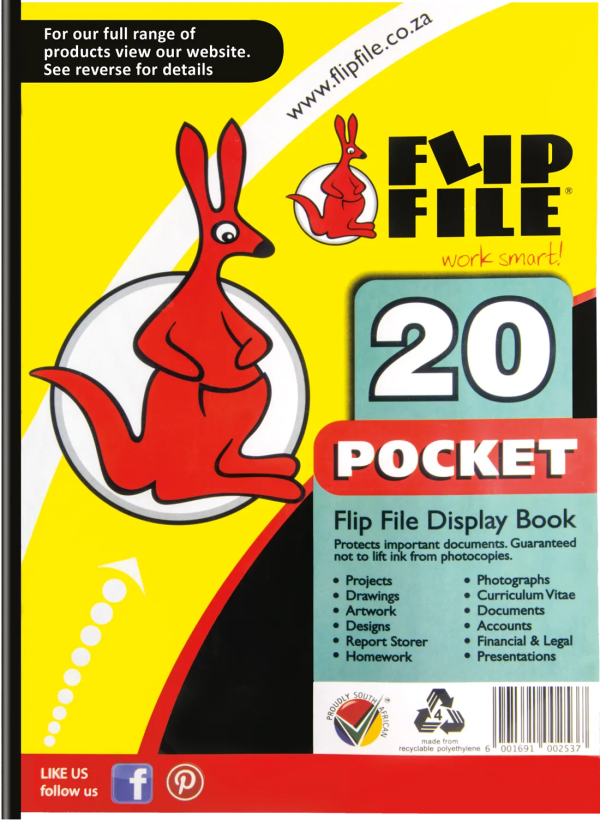 Flip File Display File A4 20 Pocket