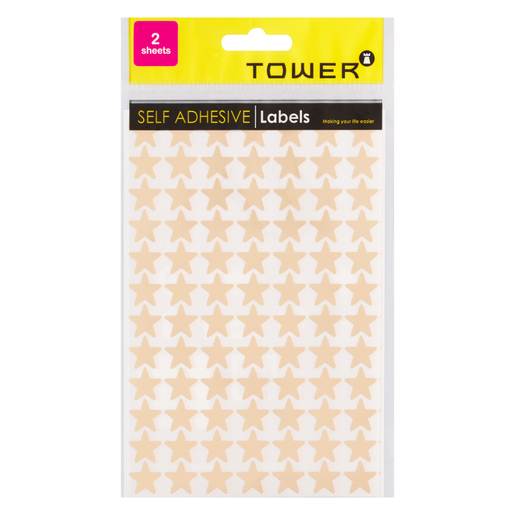 Tower Gold Stars Stickers Pack of 168