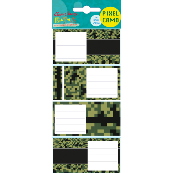 SAG Book Labels Pixel Camo