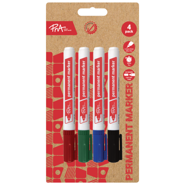 PNA Whiteboard Markers Fine Tip Set of 4