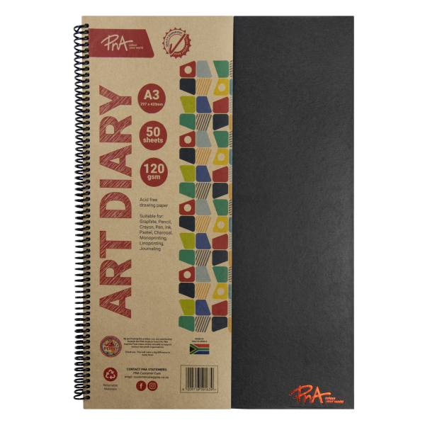 PNA Art Diary Hard Cover 120gsm A3 50 Sheets