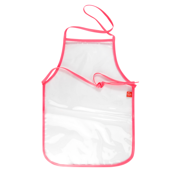 PNA Junior School Apron Clear Lumo Pink Single