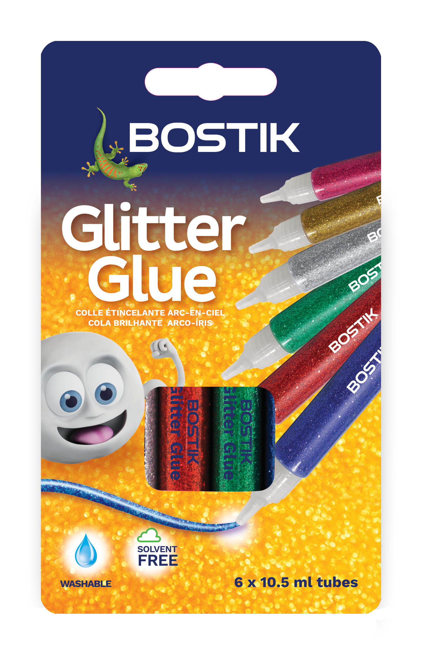 Bostik Glitter Glue Rainbow 10,5ml Set of 6