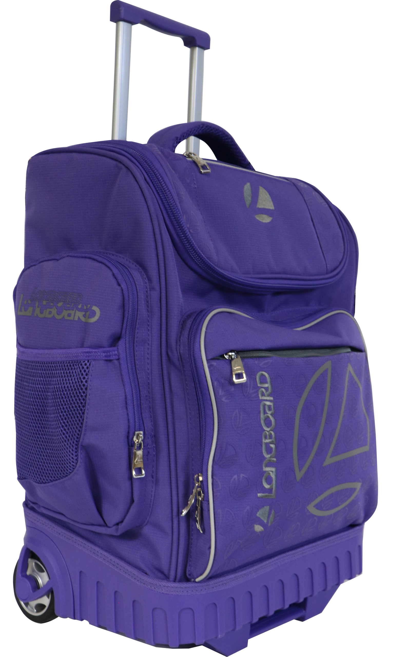 Longboard Cruiser Hardbase Trolley Backpack Purple