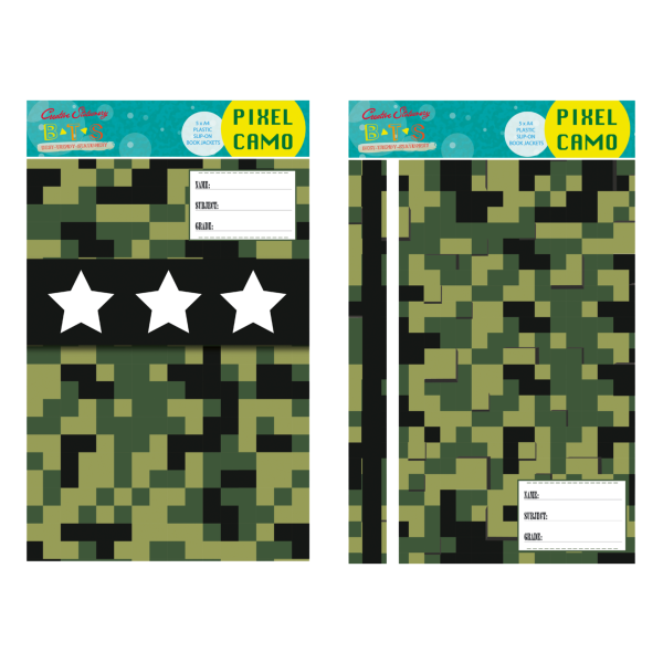 SAG Book Jackets Pre-Cut Pixel Camo A4