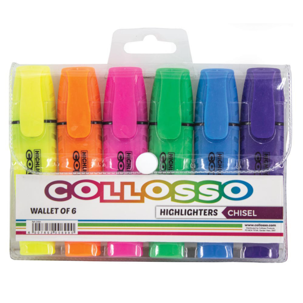 Collosso Highlighters Wallet of 6