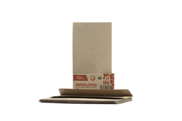 PNA Self Seal Envelopes Manilla Dlb Pack of 25