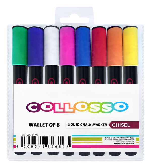 Collosso Liquid Chalk Markers Wallet of 8