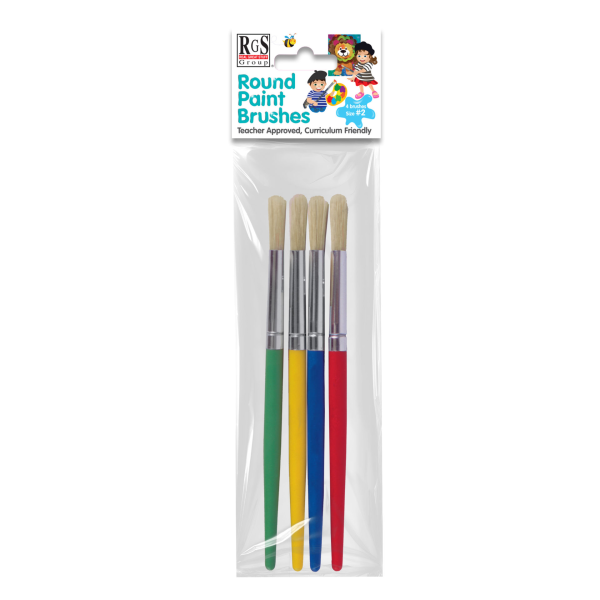 RGS Round Paint Brushes No.2 Pack of 4