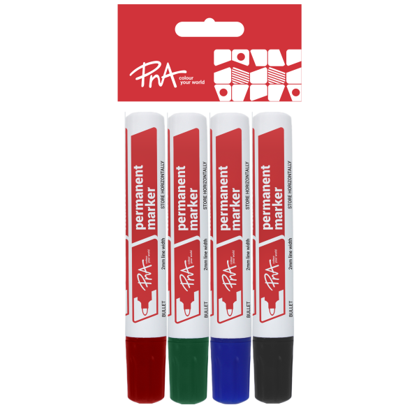 PNA Permanent Markers Bullet Tip Set of 4
