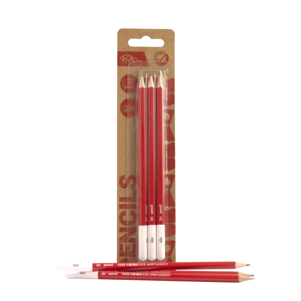 PNA Pencils 2H Carded Pack of 3