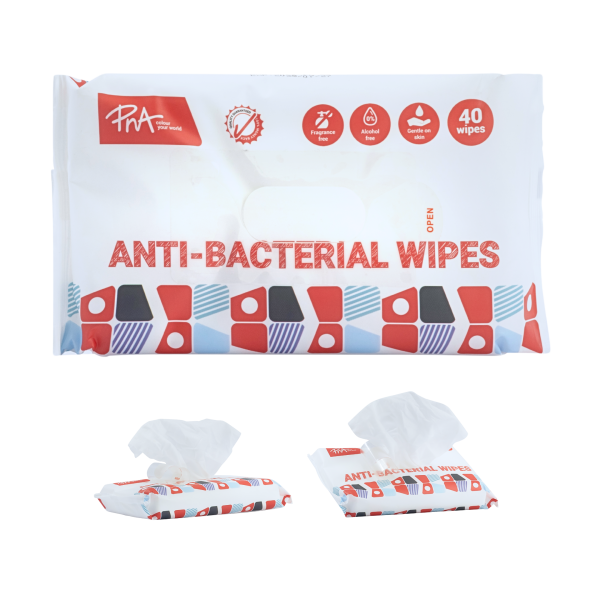 PNA Anti-Bacterial Wipes Pack of 40