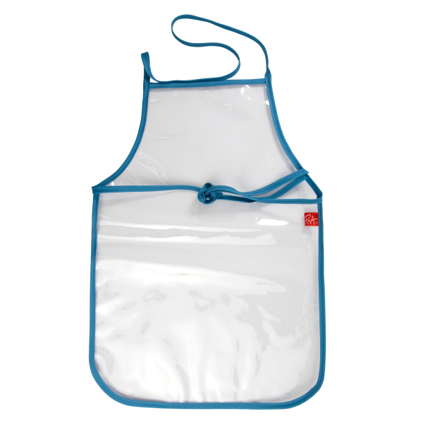 PNA Junior School Apron Clear Lumo Blue Single