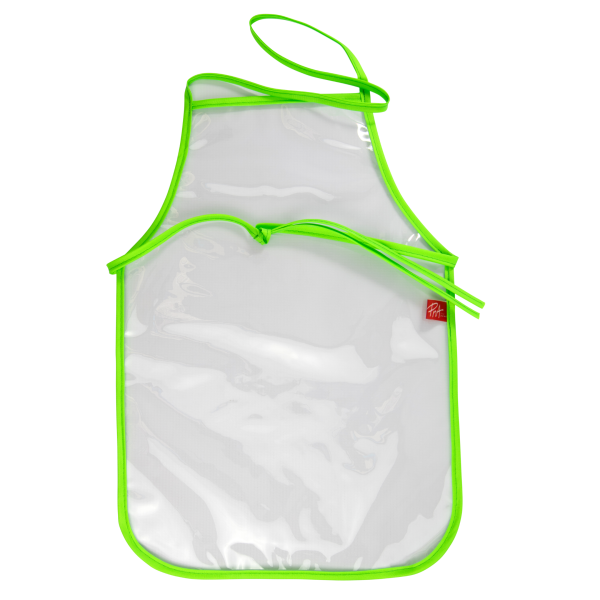 PNA Junior School Apron Clear Lumo Green Single