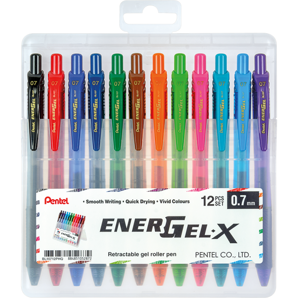Pentel Energel-X Pens Wallet of 12