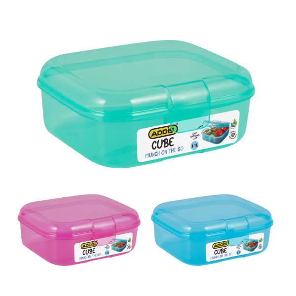 Addis Cube Lunch Box 1,1L Assorted