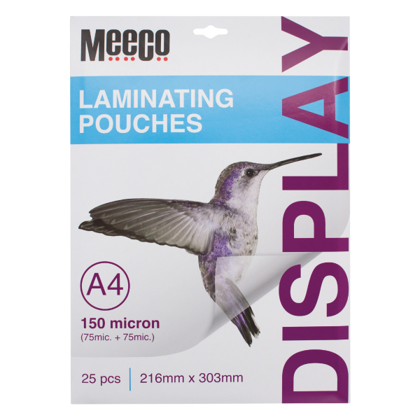 Meeco Laminating Pouches A4 Pack of 25 150mic