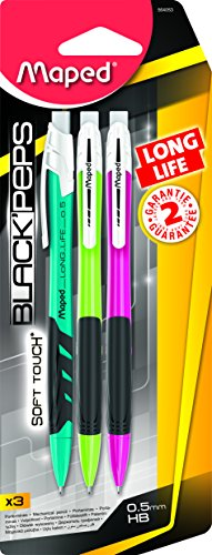 Maped Clutch Pencil Peps Black 0,5mm Pack of 3