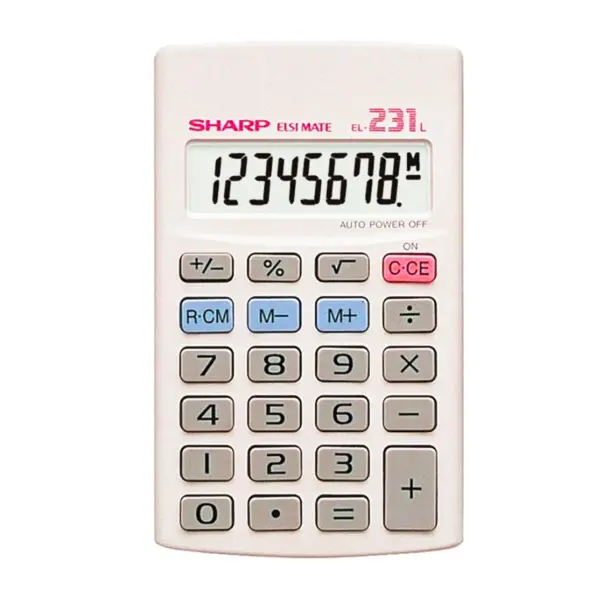 Sharp EL-231 8D 3-Key Memory Calculator