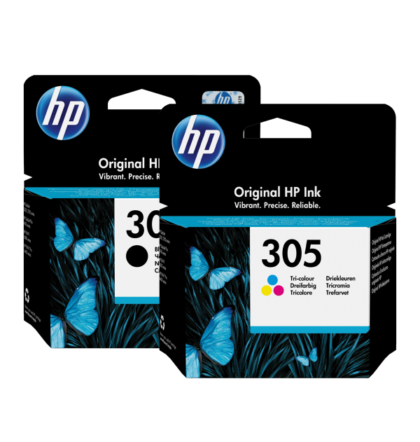 HP 305 Standard Black & Tri-Colour Bundle + Free Gift