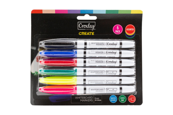 Croxley Create Whiteboard Markers Set of 6