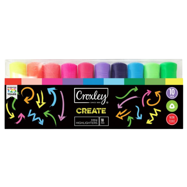 Croxley Create Mini Highlighters Wallet of 10