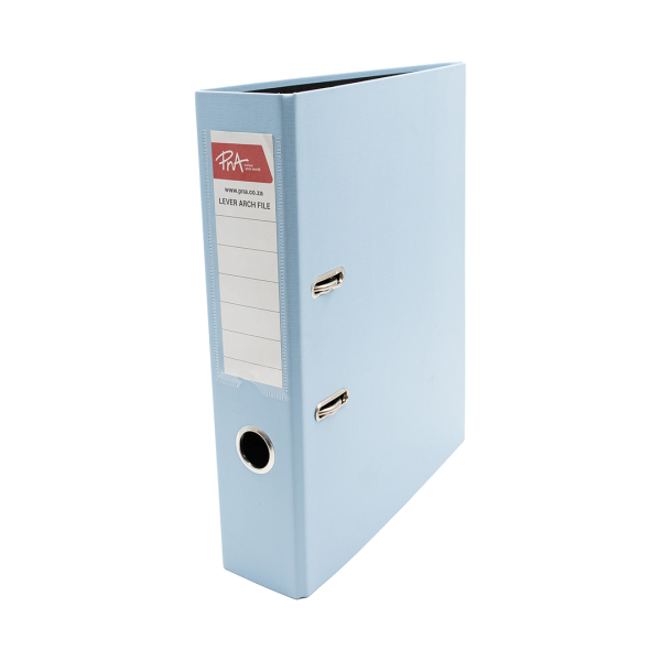PNA Lever Arch File Pastel Blue A4 75mm PP