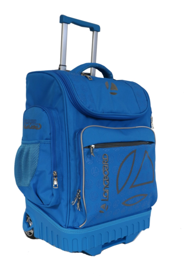 Longboard Cruiser Hardbase Trolley Backpack Blue