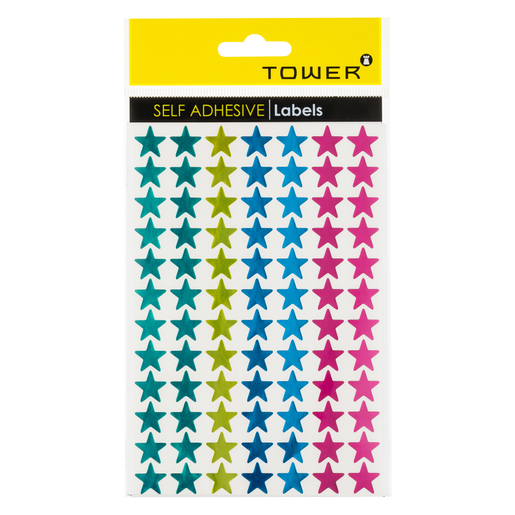 Tower Metallic Stars Stickers Set of 168